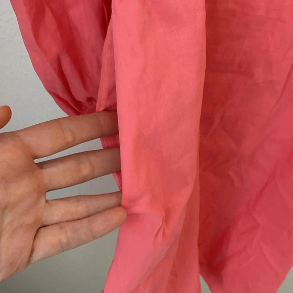 NWT A.L.C. Dress Mila Off Shoulder Dramatic Puff Sleeve Linen Blend size… - Picture 10 of 12